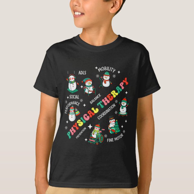 Physical Therapy Christmas Snowman Pt Physical The T Shirt (Framsida)