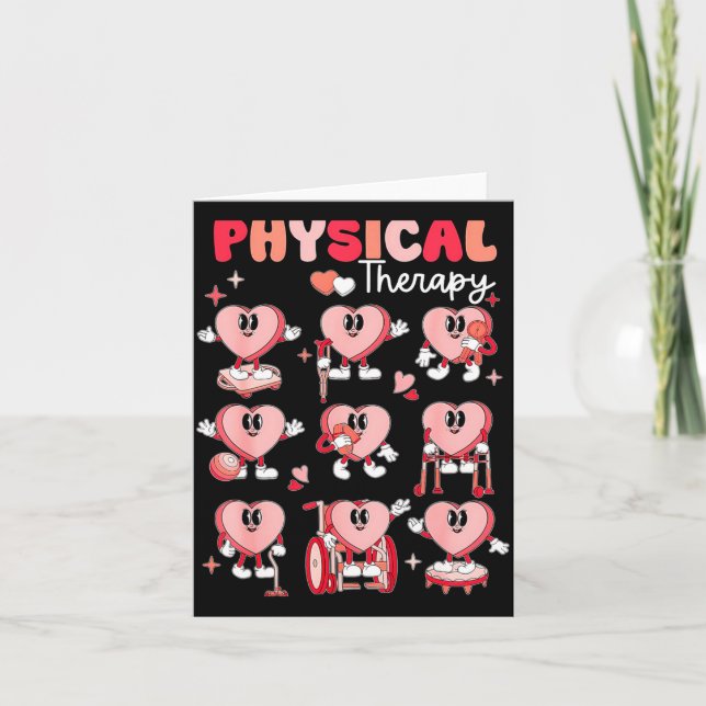 Physical Therapy Cute Candy Heart Valentines Pt Th Kort (Framsida)