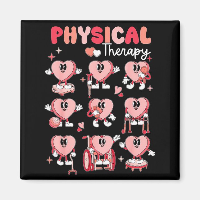 Physical Therapy Cute Candy Heart Valentines Pt Th Magnet (Framsidan)