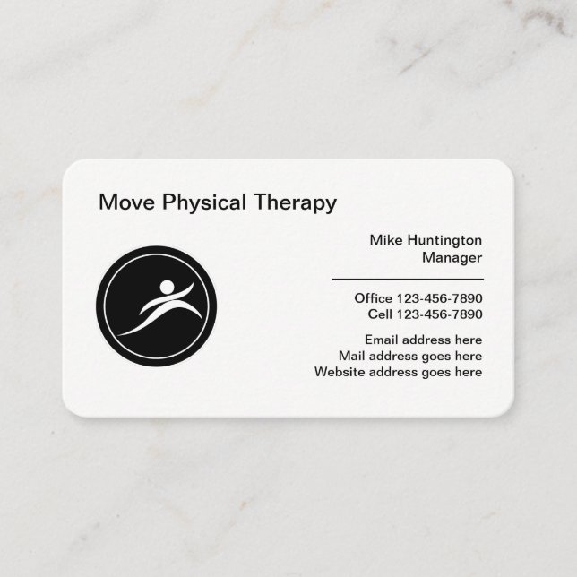 Physical Therapy Medical Logo Template Visitkort (Framsida)