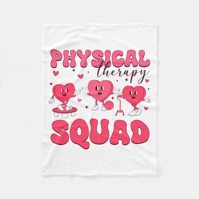 Physical Therapy Squad Valentines Day Pt Pta Vale  Fleecefilt (Framsidan)