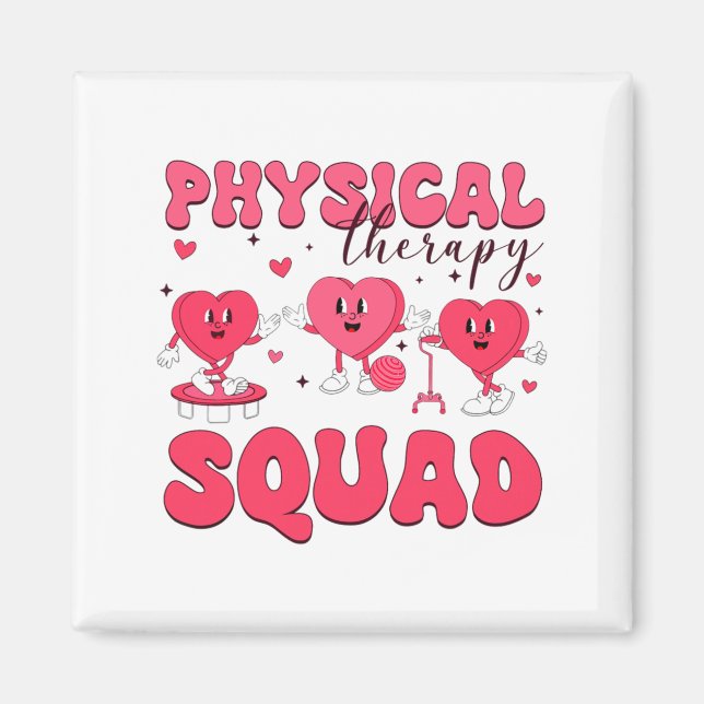 Physical Therapy Squad Valentines Day Pt Pta Vale  Magnet (Framsidan)