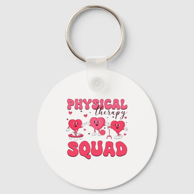 Physical Therapy Squad Valentines Day Pt Pta Vale  Nyckelring (Framsida)