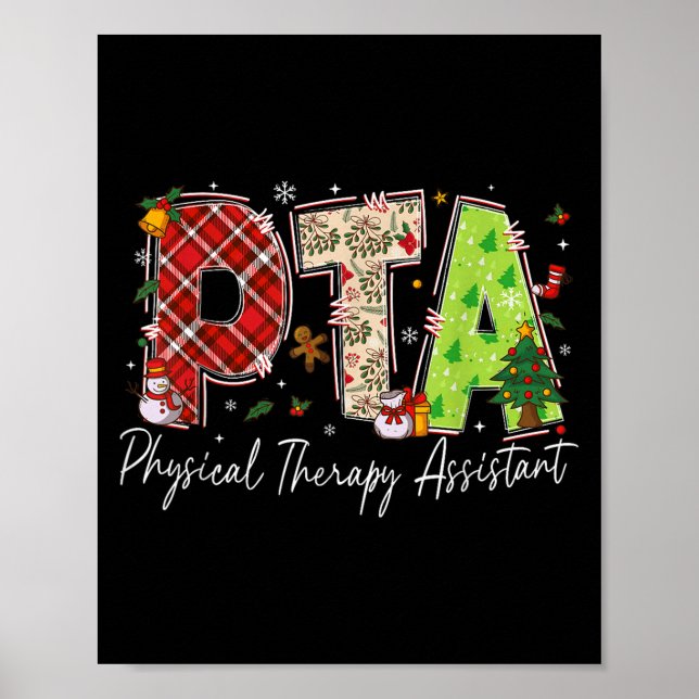 Physical Therapy Therast Istant Pta Santa Christma Poster (Framsidan)