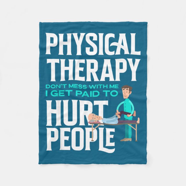 Physical Therast Physical Therapy Funny Physical T Fleecefilt (Framsidan)
