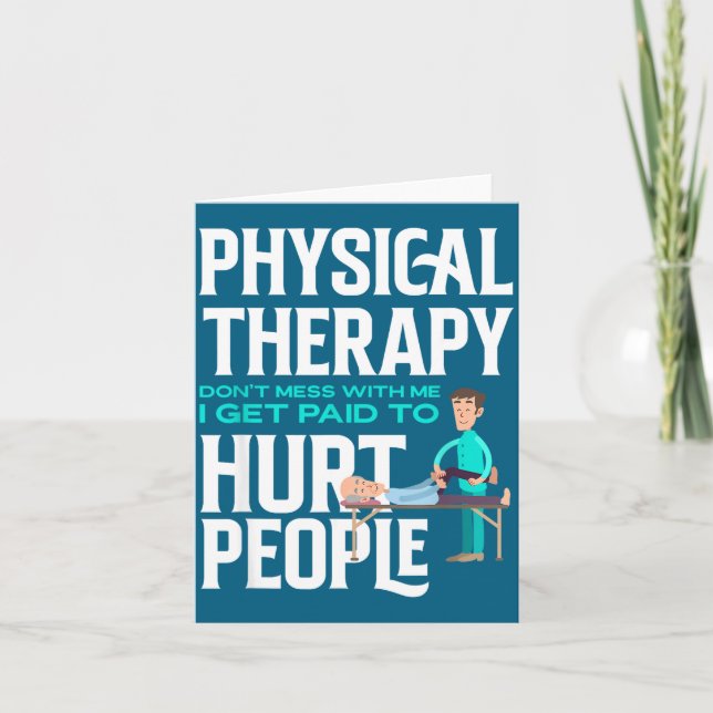 Physical Therast Physical Therapy Funny Physical T Kort (Framsida)