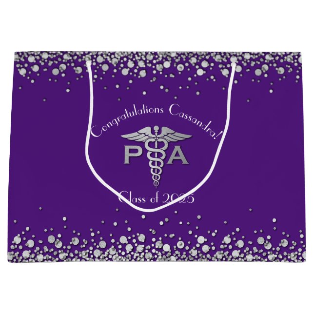 Physician Assistant PA Graduation Purple Silver (Framsidan)