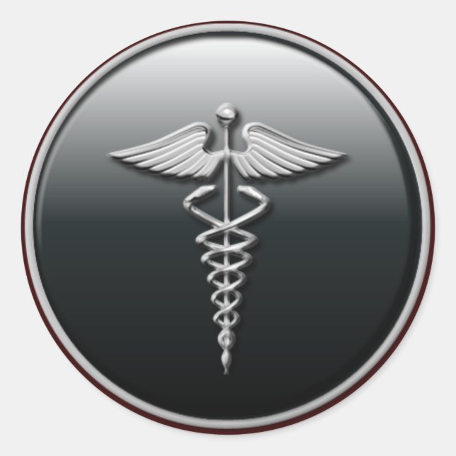 Physician Sticker Runt Klistermärke (Framsida)