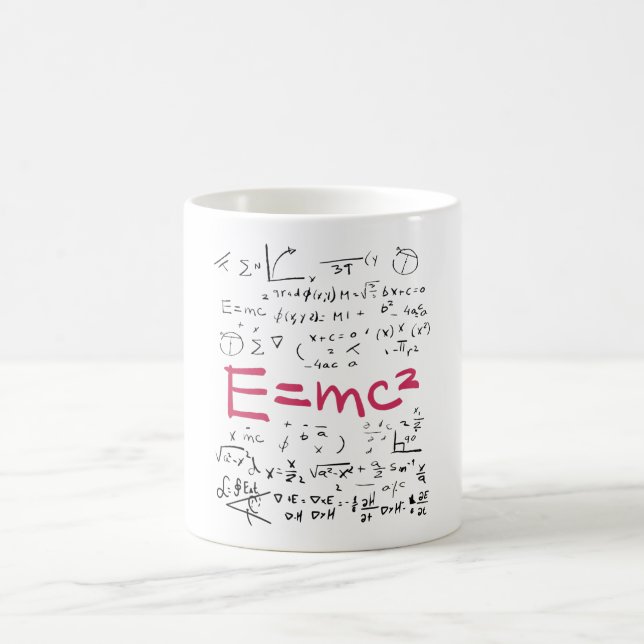 Physics and Math Formulas EMC2 Kaffemugg (Center)