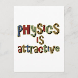 Physics är Attractive Funny Pun Vykort