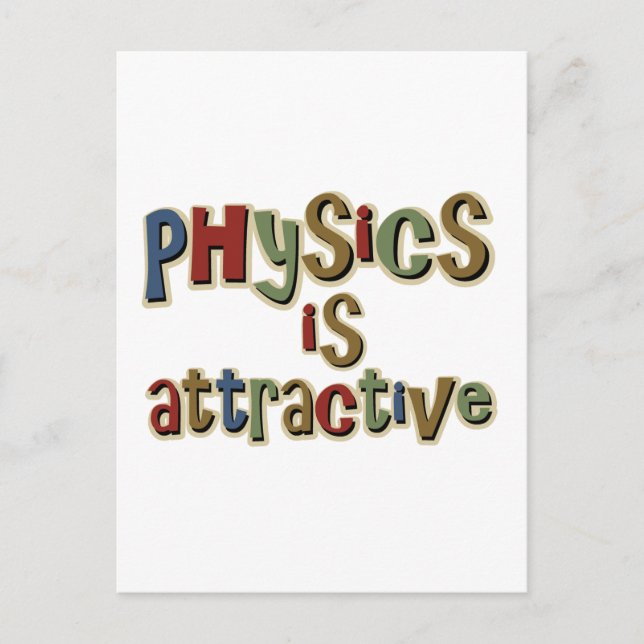 Physics är Attractive Funny Pun Vykort (Framsida)