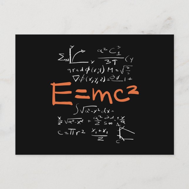 Physics Math Fora Teacher Student EMC2 Vykort (Framsida)