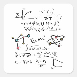 Physics Math Fora Teacher Student Molecules Fyrkantigt Klistermärke