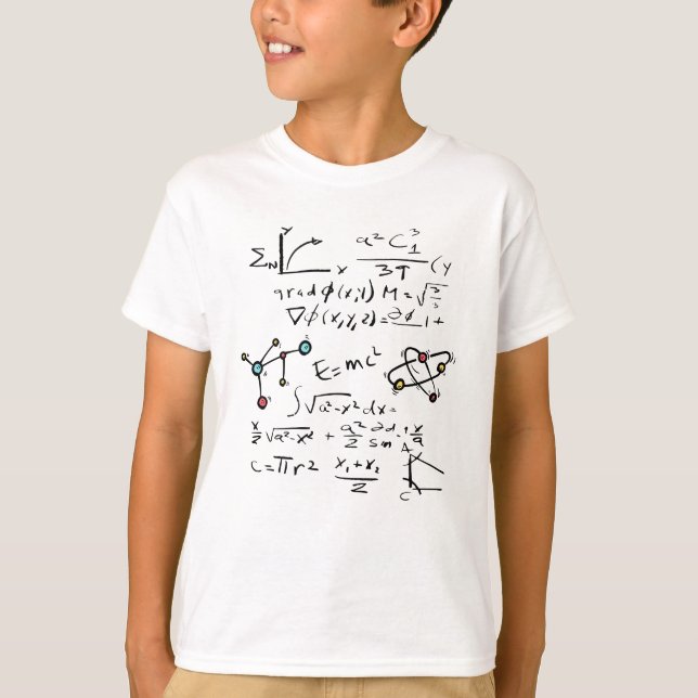 Physics Math Fora Teacher Student Molecules T Shirt (Framsida)