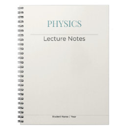Physics Notebook – Minimal Academic Edition Anteckningsbok