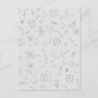 Physics scientific symbols pattern Postcard Vykort