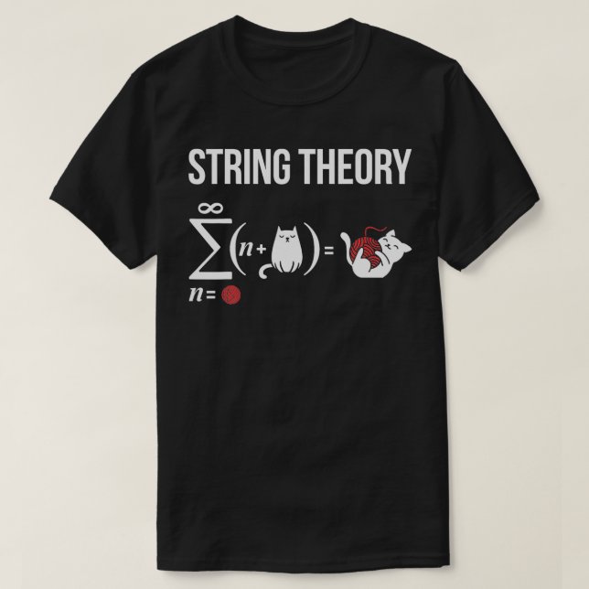 Physics Student Science String Teory T Shirt (Design framsida)