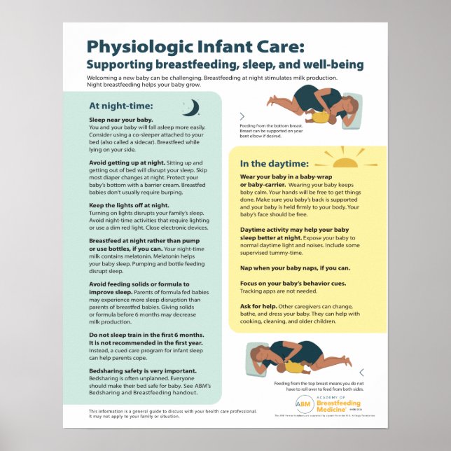Physiologic Infant Care Poster (engelska) (Framsidan)
