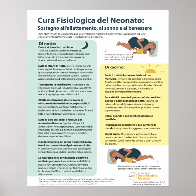 Physiologic Infant Care Poster (italienska) (Framsidan)