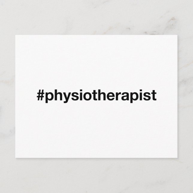 PHYSIOTHERAPIST Hashtag Vykort (Framsida)