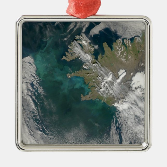 Phytoplankton-blomman i Nordatlanten Julgransprydnad Metall (Framsidan)