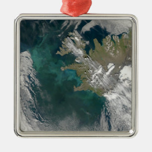 Phytoplanktonblom i norr Atlantic Ocean Julgransprydnad Metall