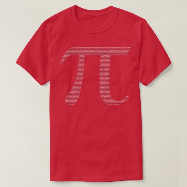 Pi314First2000DigitsOfPiMathForPiDay T Shirt (Design framsida)