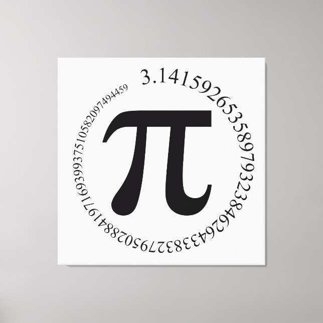 Pi (π) Dag Canvastryck (Framsida)