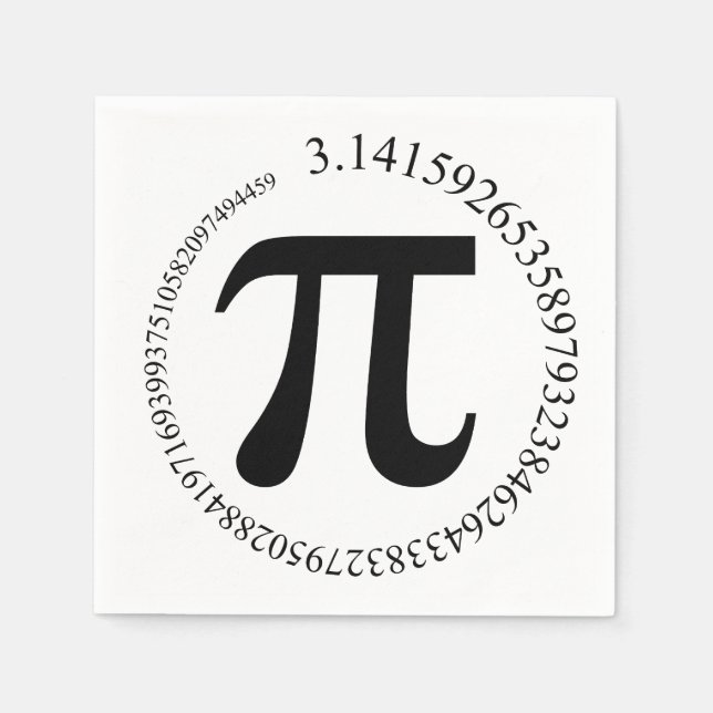 Pi (π) Dag Pappersservett (Framsidan)