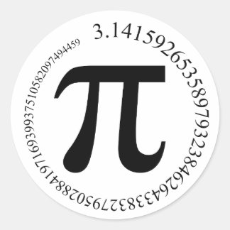 Pi (π) Dag Runt Klistermärke
