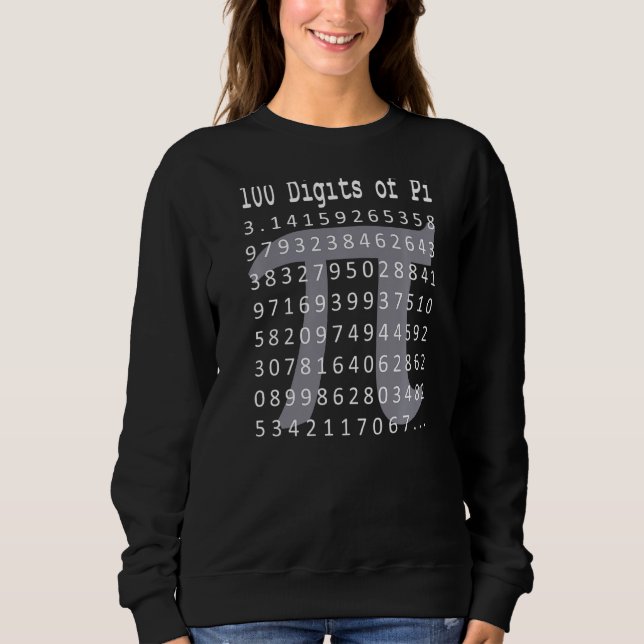 Pi 100 siffror av Pi Symbol Math Science Funny Gee T Shirt (Framsida)