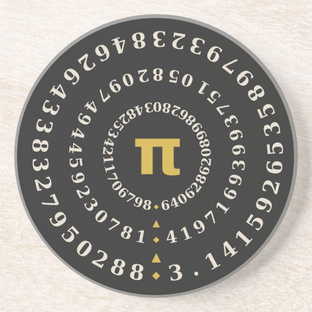 Pi 100 Siffror Spiral Matematiklärare Pi-dagen Coa Underlägg (Framsidan)