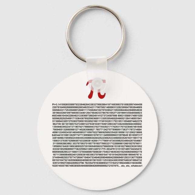 Pi = 3.141592653589 osv... spelar ingen roll! nyckelring (Framsida)