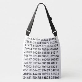pi= 3.14159 Matematisk vetenskapsdag, svart vitt Axelväska