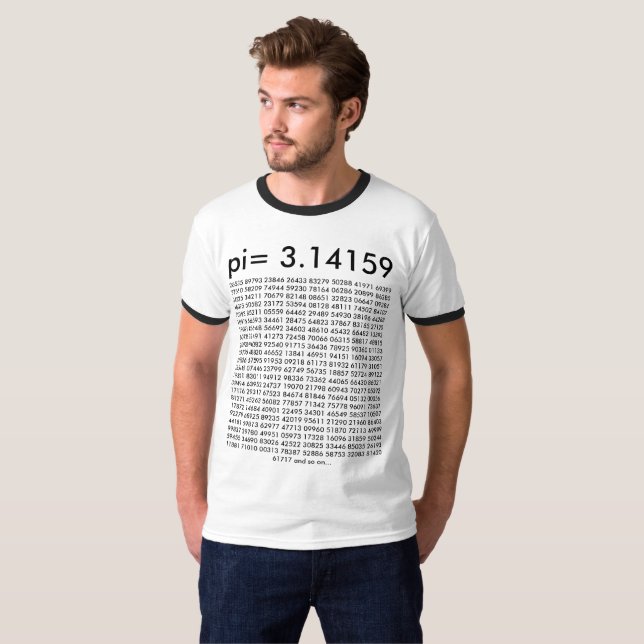 pi= 3.14159 och så vidare på Math Mode pi Day Digi Tröja (Hel framsida)