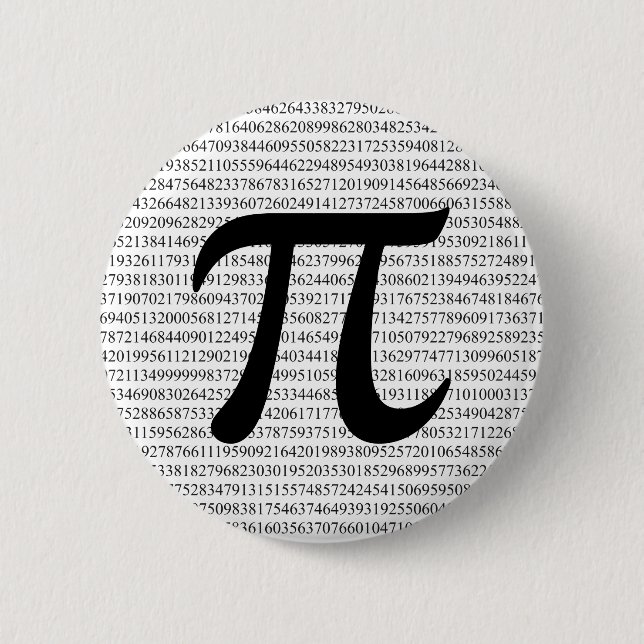 Pi 3.1415-knappmärke knapp (Framsida)