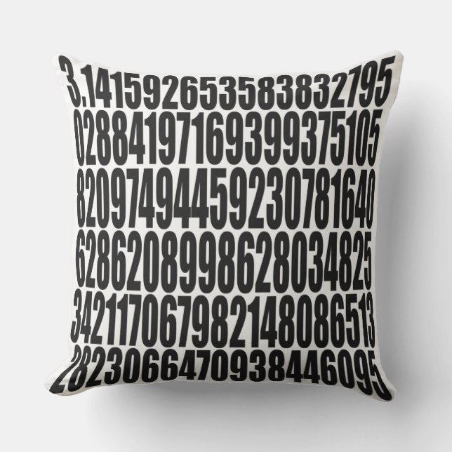 pi= 3.141 Svarthavsvetenskapens pi-dag Kudde (Framsida)