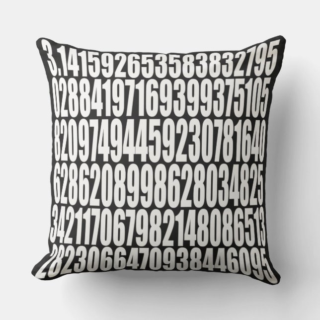pi= 3.141 Svarthavsvetenskapens pi-dag Kudde (Framsida)