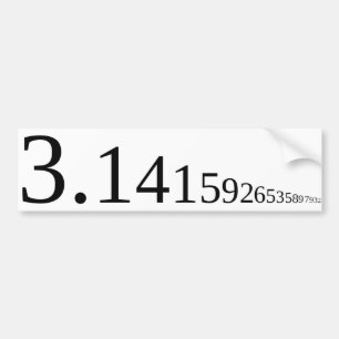Pi - 3.14... bildekal
