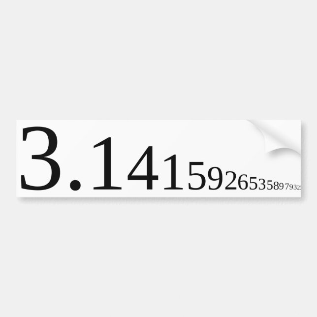 Pi - 3.14... bildekal (Framsidan)