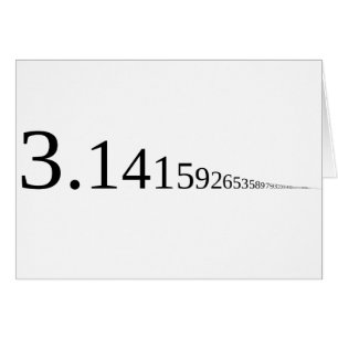 Pi - 3.14... hälsningskort
