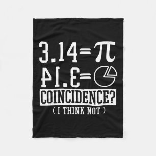 Pi 3.14 Math Lycklig 14 mars Födelsedagssammanträf Fleecefilt