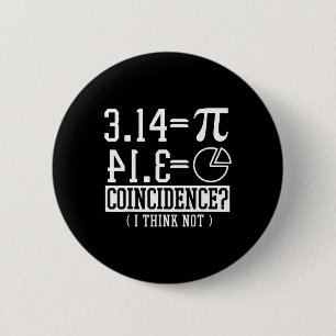 Pi 3.14 Math Lycklig 14 mars Födelsedagssammanträf Knapp