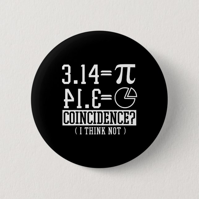 Pi 3.14 Math Lycklig 14 mars Födelsedagssammanträf Knapp (Framsida)