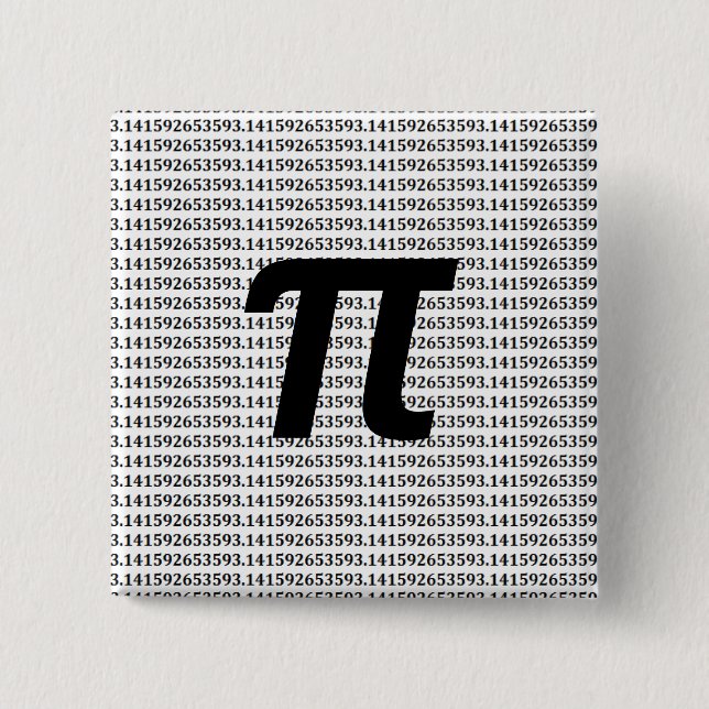 Pi: 3,14 MathGeek Knapp (Framsida)