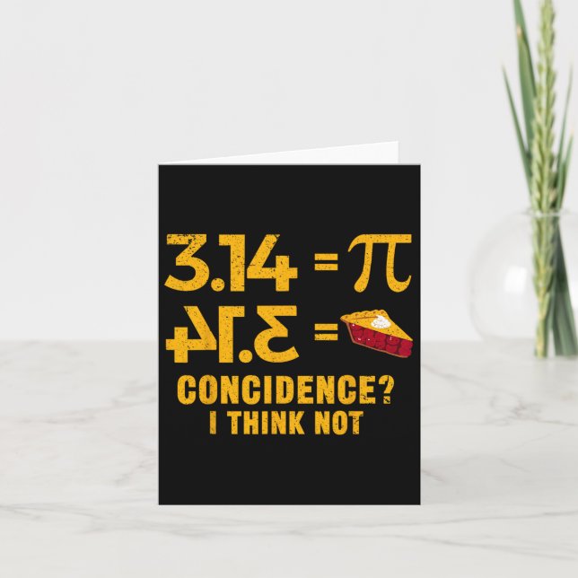 Pi 3 14 = Paj, sammanträffande I Tänka, ej Math Pu Kort (Framsida)