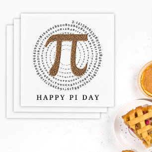 Pi 3.14 Spiral Leopard Mönster Lycklig Pi Day Pappersservett