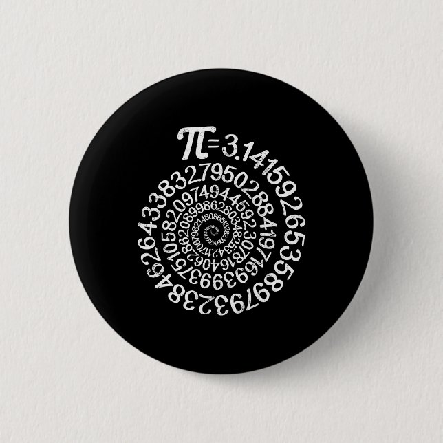 Pi = 3,14 Spiral Math Science Geek 3.14 Pi Day Ste Knapp (Framsida)