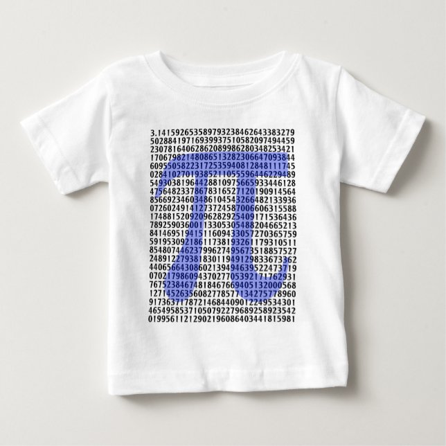 Pi 3.14 till Hundred av siffror Tee (Framsida)