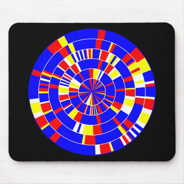 Pi-Abstrakt 08 - På svart Musmatta (Framsidan)